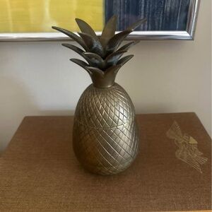 Brass Pineapple Box Hollywood Regency Decor